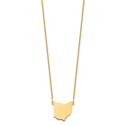 14K Yellow Gold 14Ky Ohio State Necklace