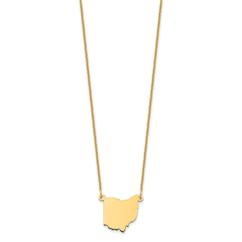 14K Yellow Gold 14Ky Ohio State Necklace
