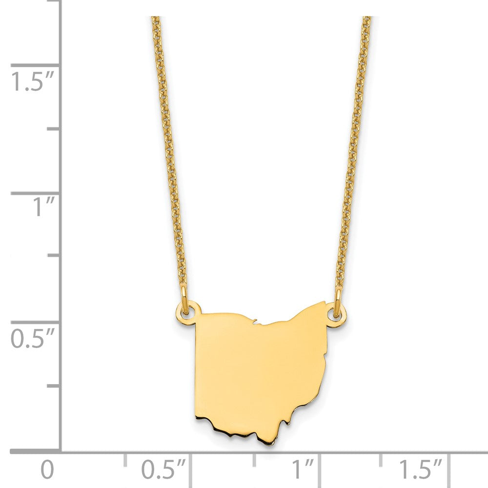 14K Yellow Gold 14Ky Ohio State Necklace