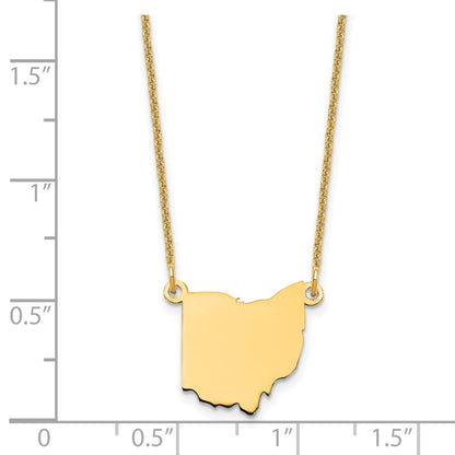 14K Yellow Gold 14Ky Ohio State Necklace