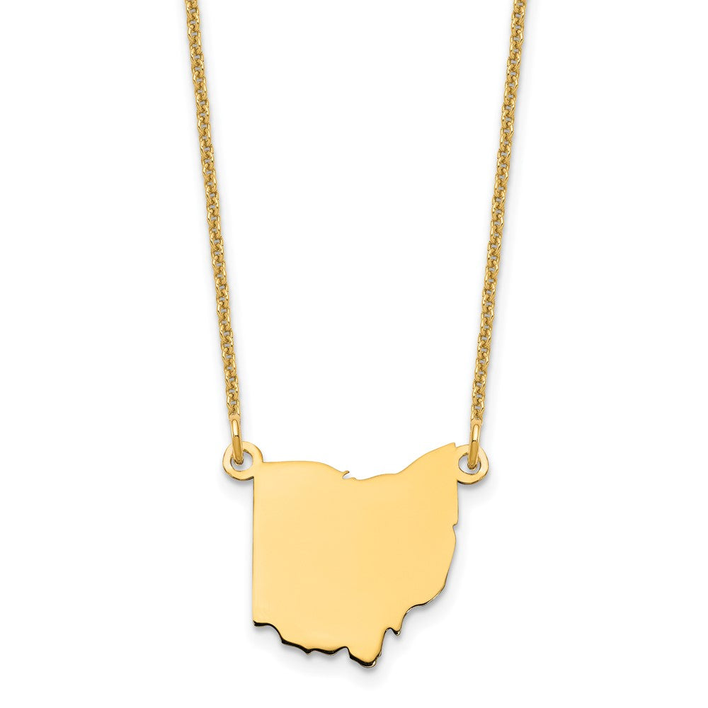 14K Yellow Gold 14Ky Ohio State Necklace