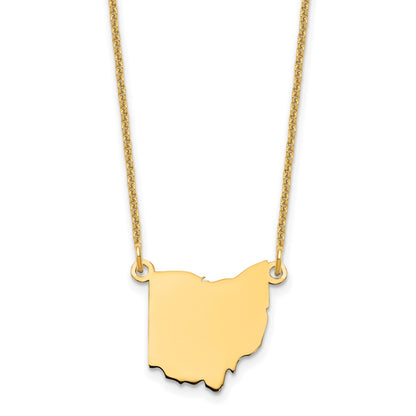 14K Yellow Gold 14Ky Ohio State Necklace