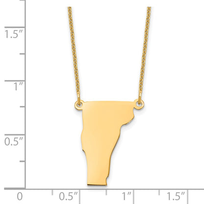 14K Yellow Gold 14Ky Vermont State Necklace