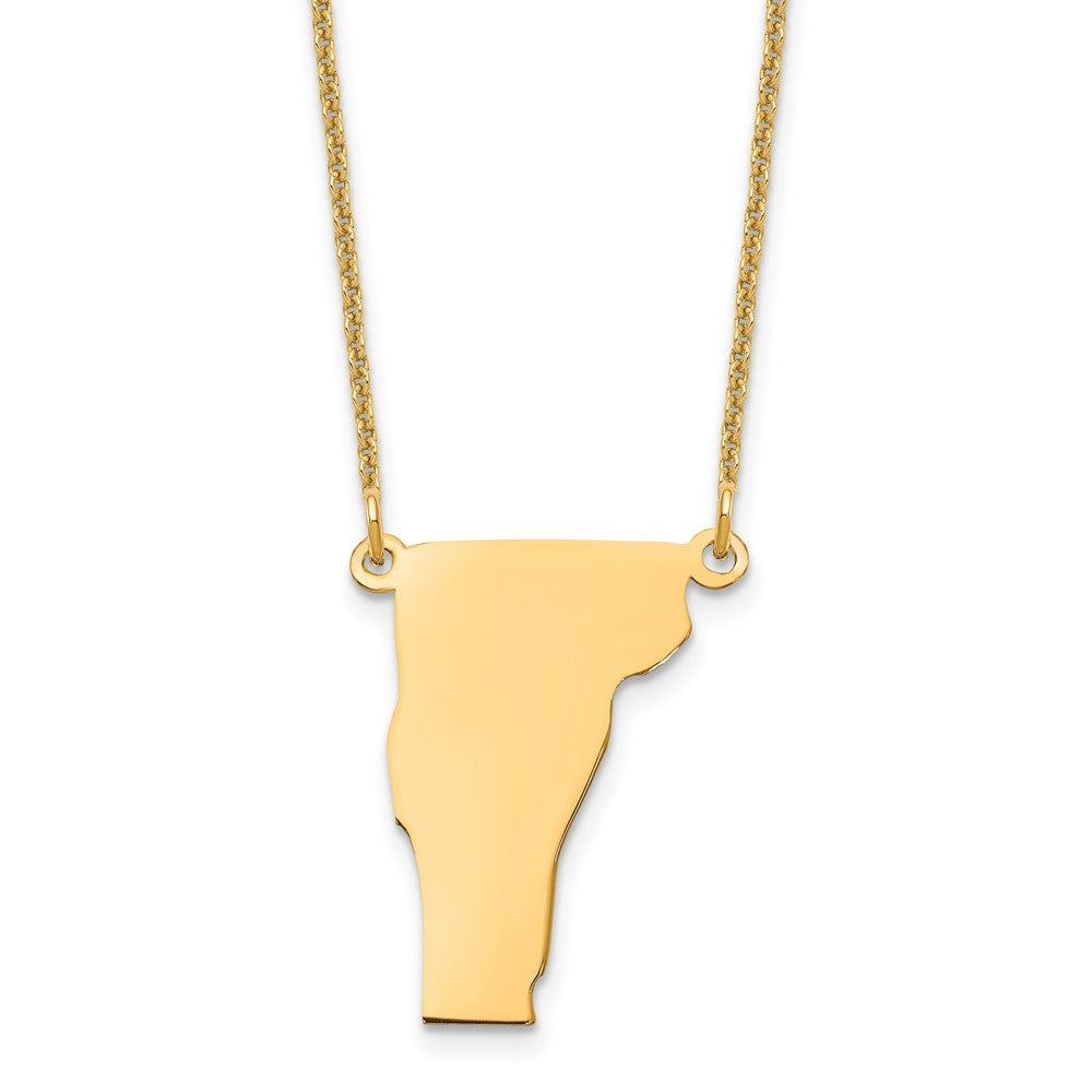 14K Yellow Gold 14Ky Vermont State Necklace