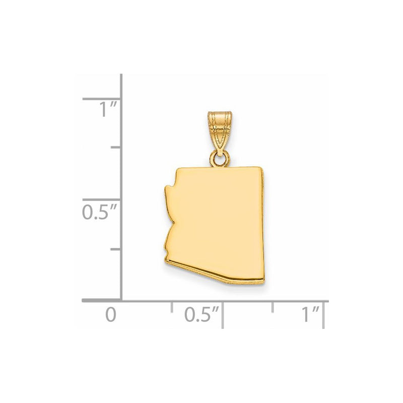 14K Yellow Gold 14Ky Arizona State Pendant