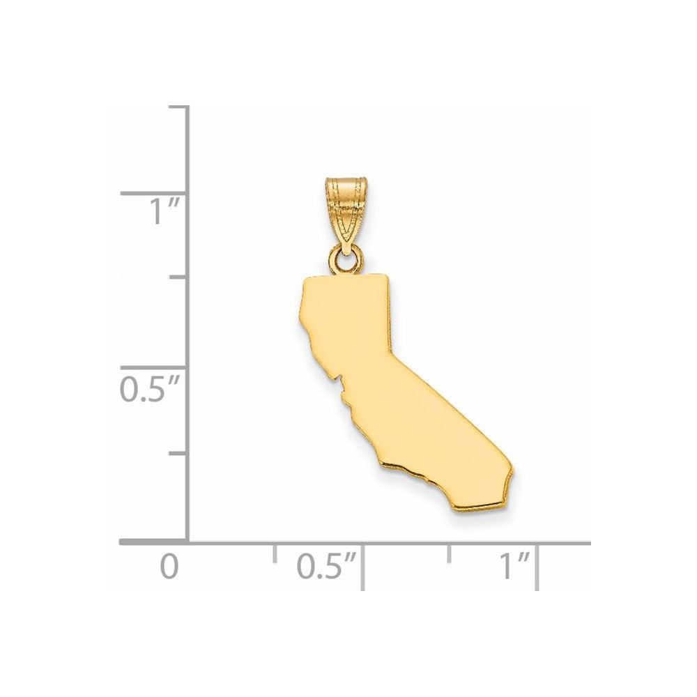 14k Yellow Gold 14KY California State Pendant