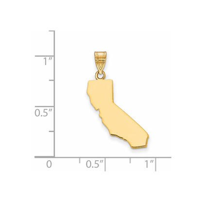 14k Yellow Gold 14KY California State Pendant