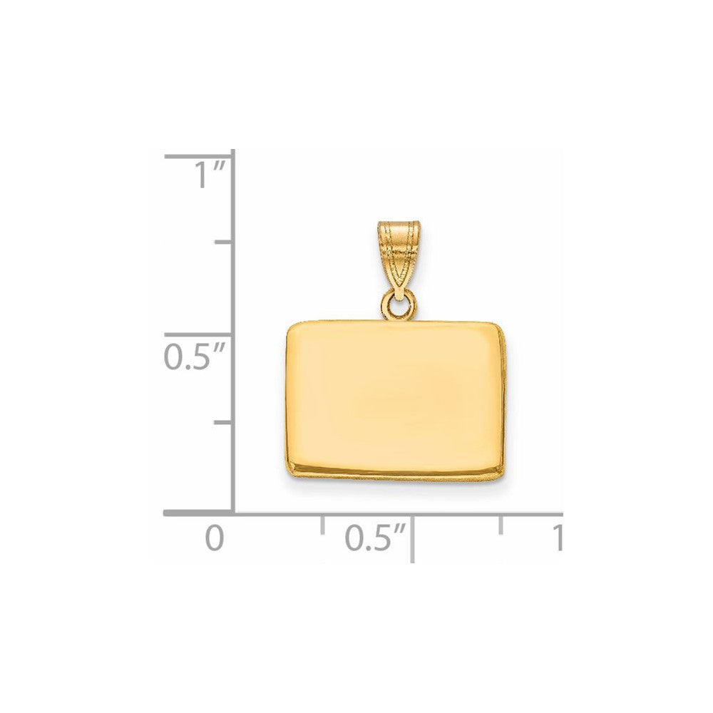 14k Yellow Gold 14KY Colorado State Pendant