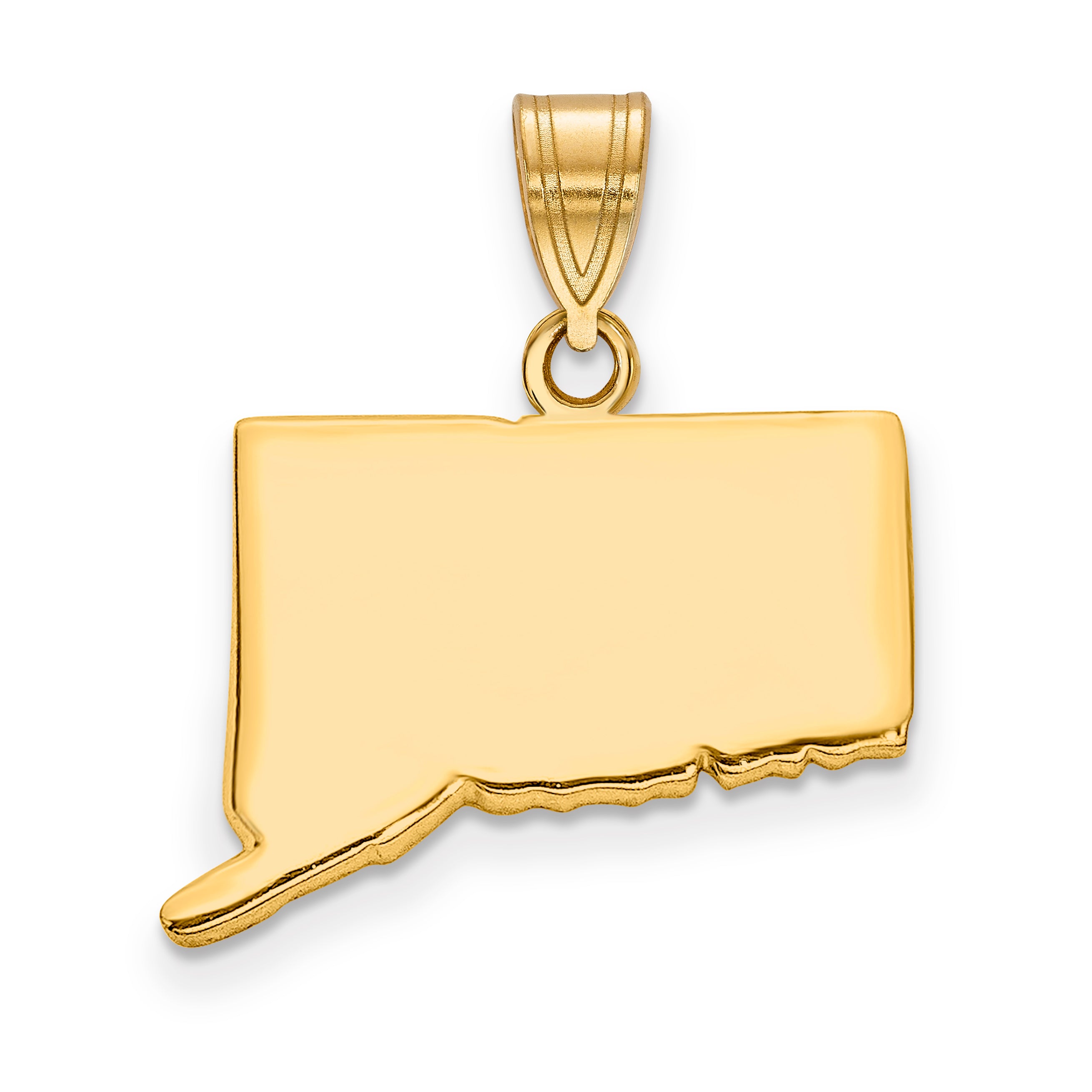 14K Yellow Gold 14Ky Connecticut State Pendant