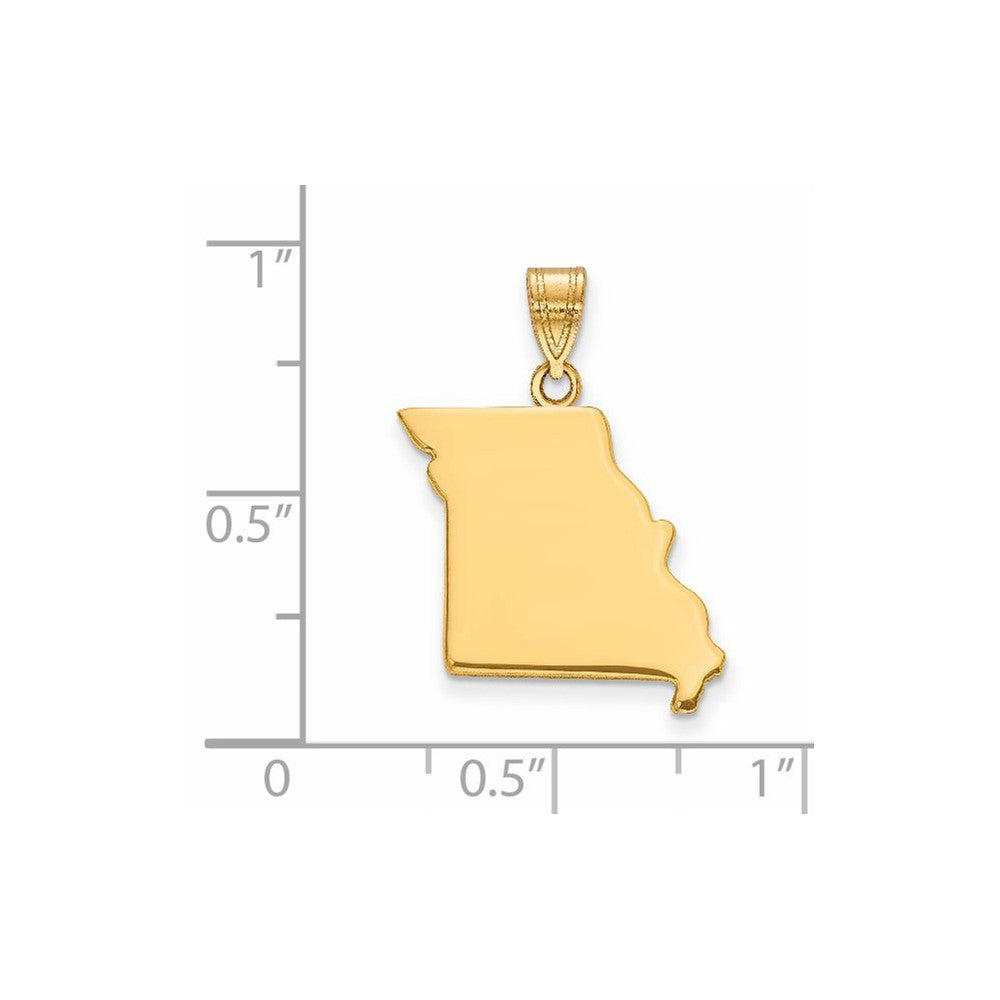 14k Yellow Gold 14KY Missouri State Pendant