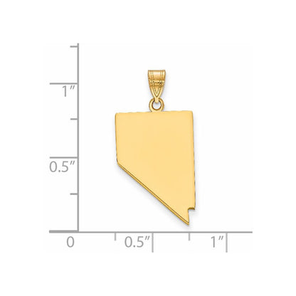 14k Yellow Gold 14KY Nevada State Pendant