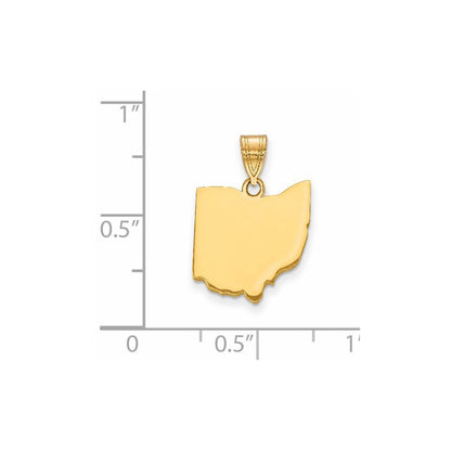 14k Yellow Gold 14KY Ohio State Pendant