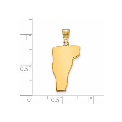 14k Yellow Gold 14KY Vermont State Pendant