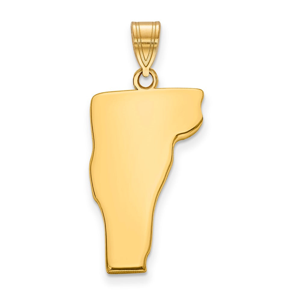 14k Yellow Gold 14KY Vermont State Pendant