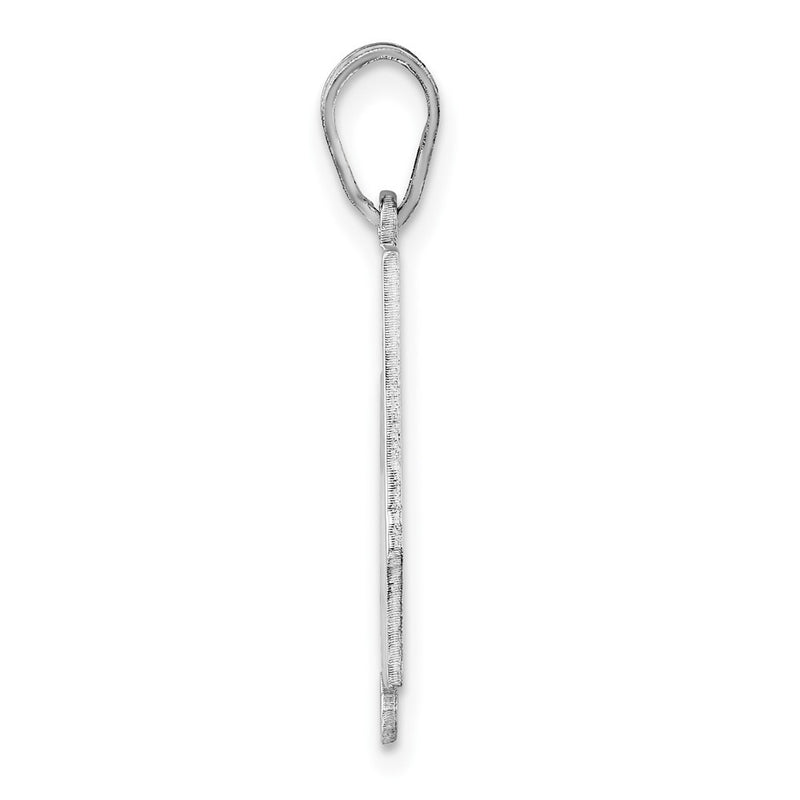 Sterling Silver Silver/Rhodium Plated Alabama State Pendant
