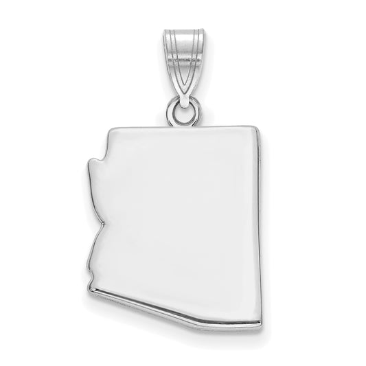 14K White Gold 14Kw Arizona State Pendant