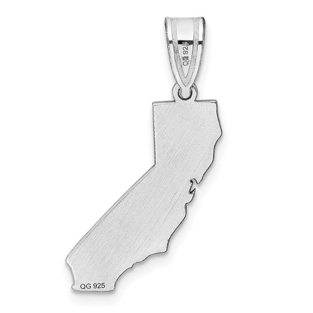 14k White Gold 14KW California State Pendant