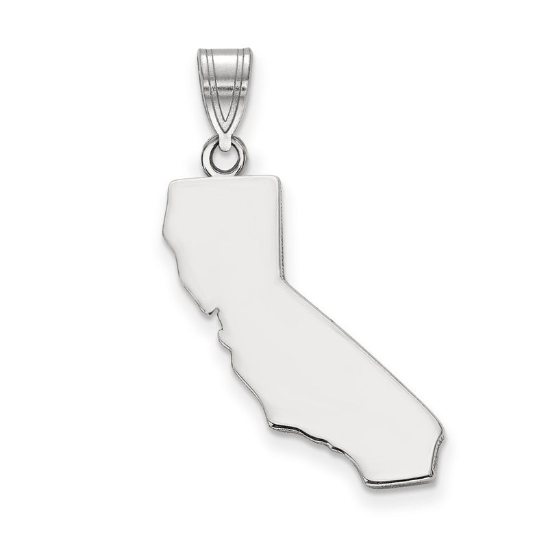 14k White Gold 14KW California State Pendant