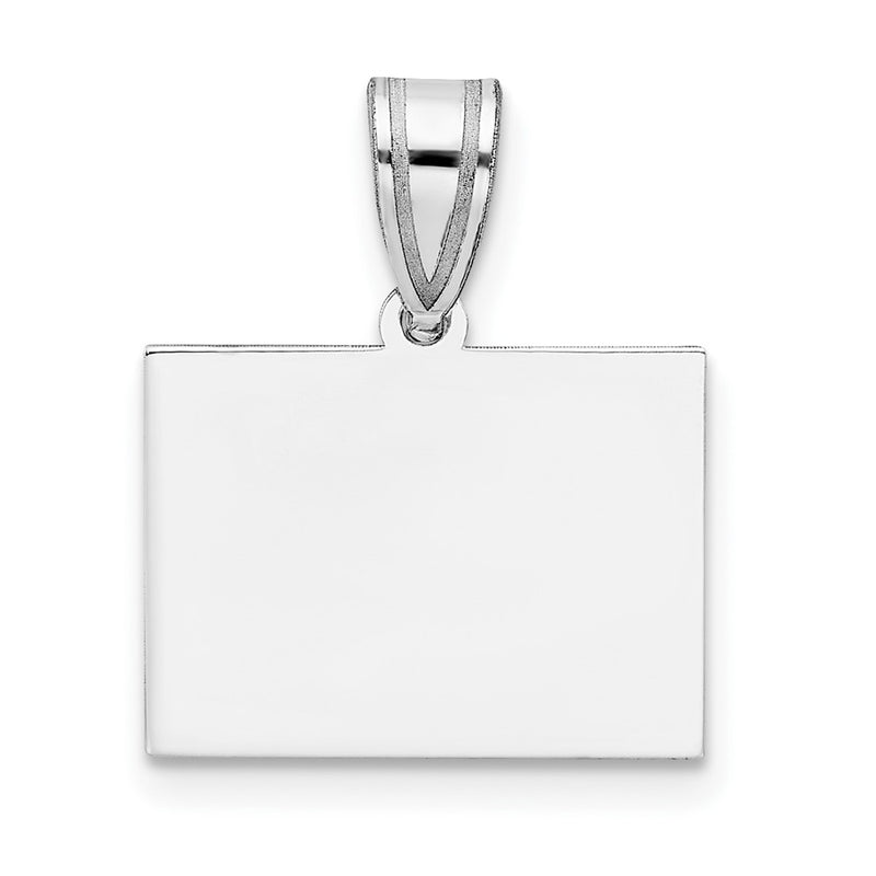 Sterling Silver Silver/Rhodium Plated Colorado State Pendant