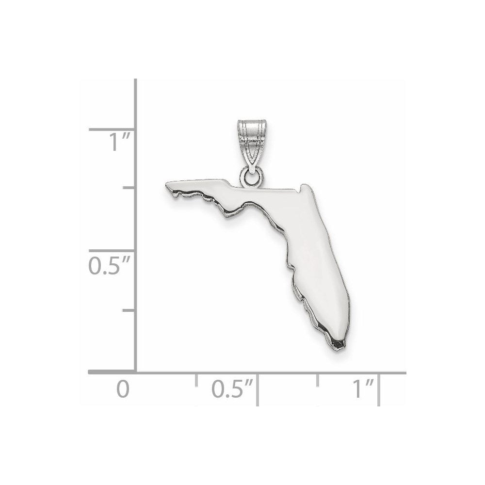 14K White Gold 14Kw Florida State Pendant