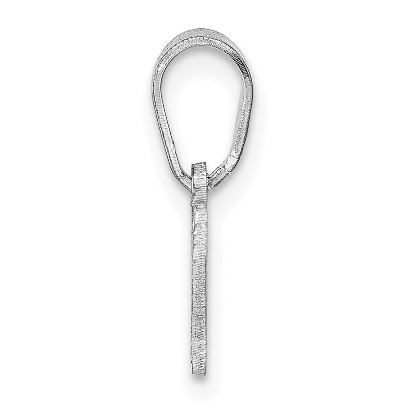 Sterling Silver Silver/Rhodium Plated Hawaii State Pendant