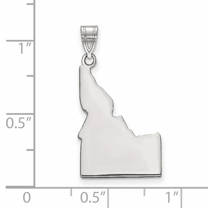 14K White Gold 14Kw Idaho State Pendant