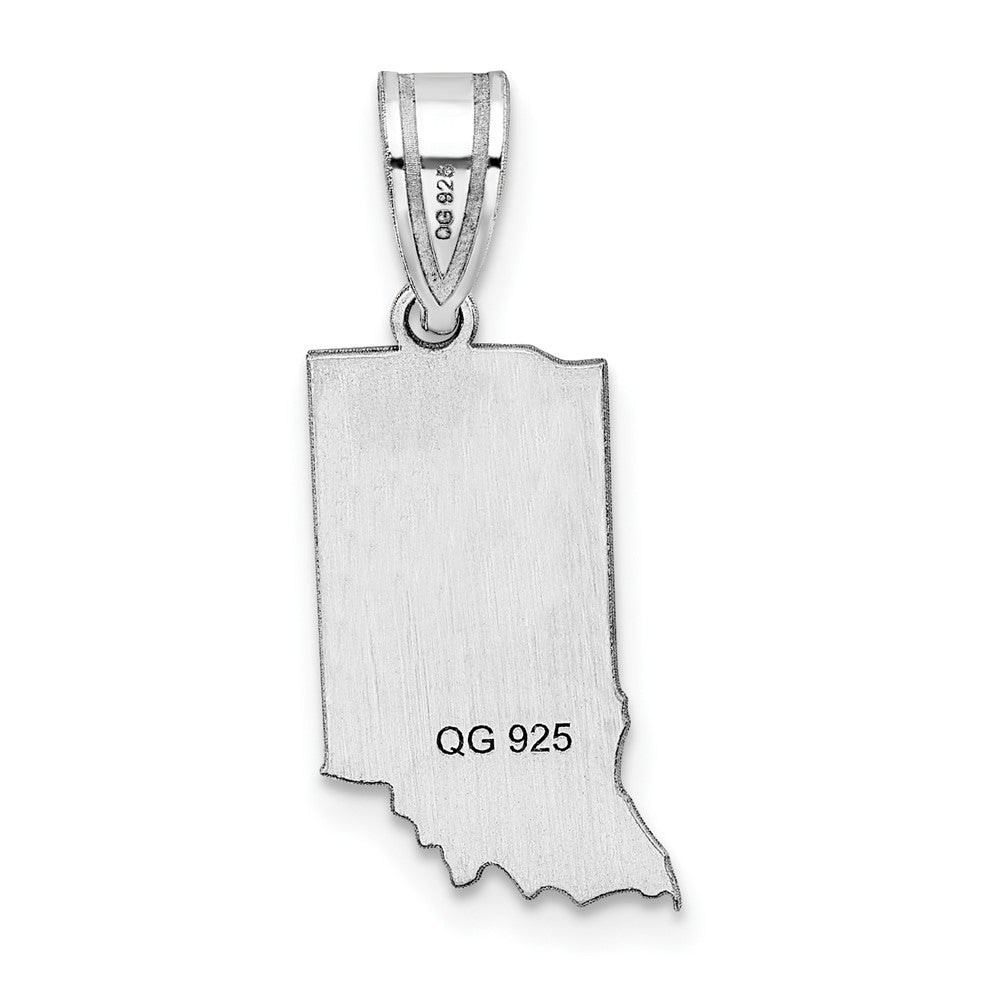 14k White Gold 14KW Indiana State Pendant