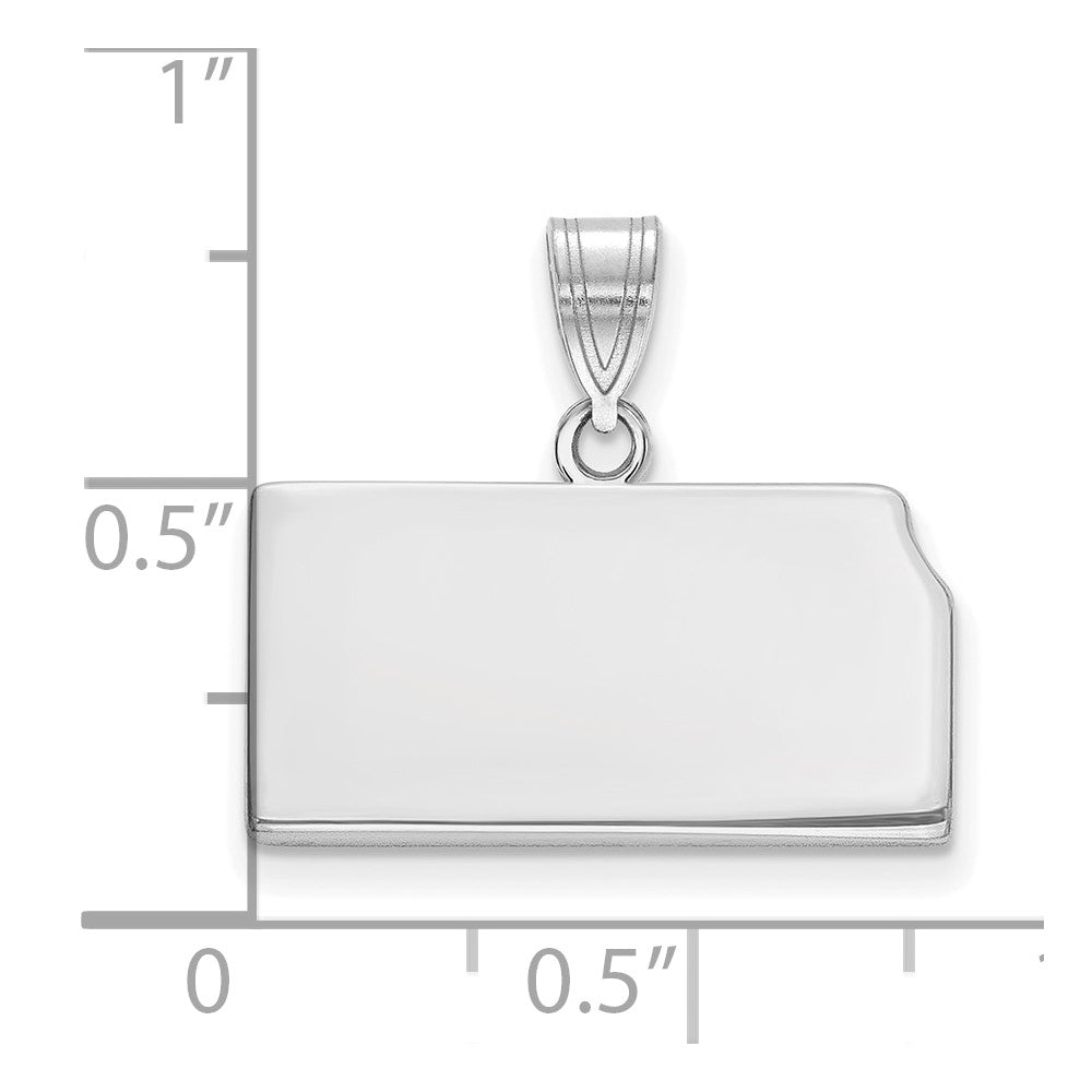 14K White Gold 14Kw Kansas State Pendant