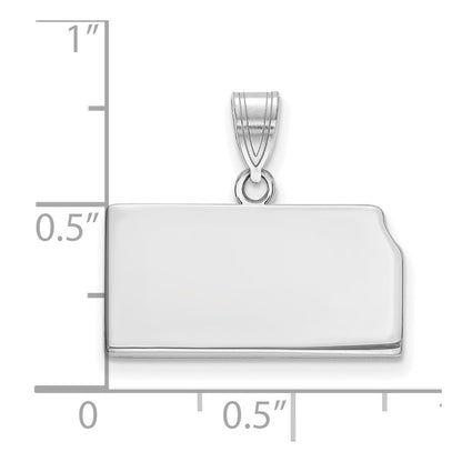 14K White Gold 14Kw Kansas State Pendant