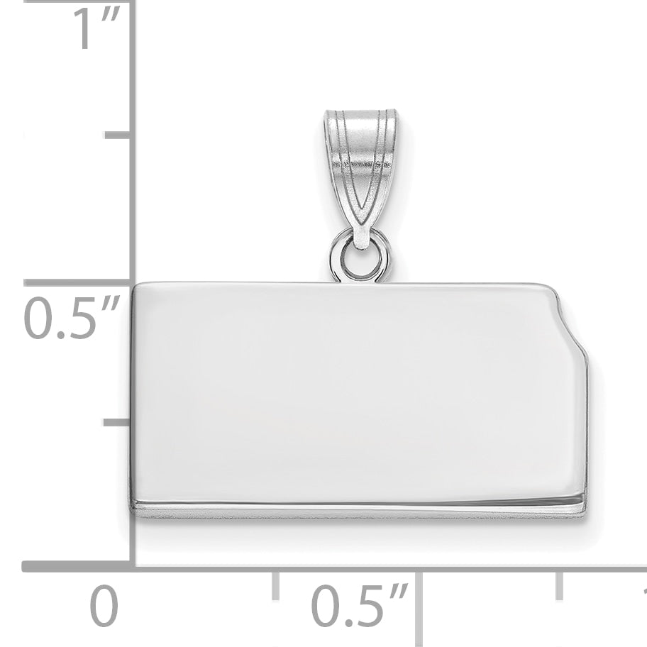 14K White Gold 14Kw Kansas State Pendant