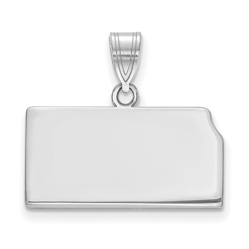 14K White Gold 14Kw Kansas State Pendant