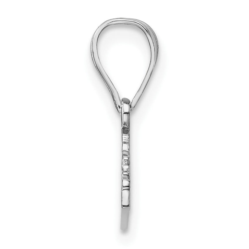 Sterling Silver Silver/Rhodium Plated Kentucky State Pendant