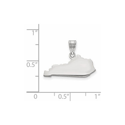14K White Gold 14Kw Kentucky State Pendant
