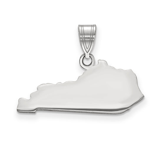 14K White Gold 14Kw Kentucky State Pendant