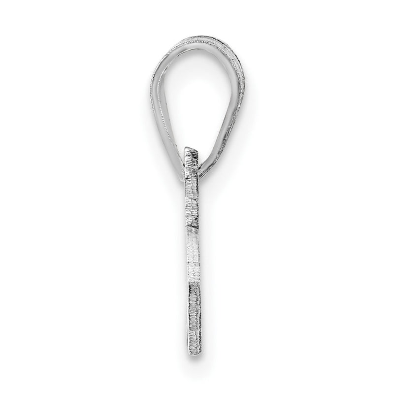 Sterling Silver Silver/Rhodium Plated Massachusetts State Pendant
