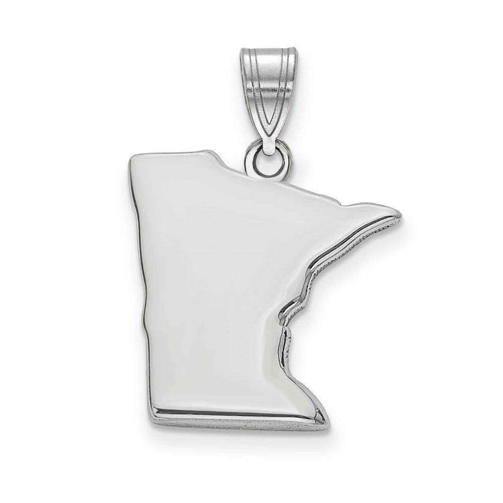 14k White Gold 14KW Minnesota State Pendant
