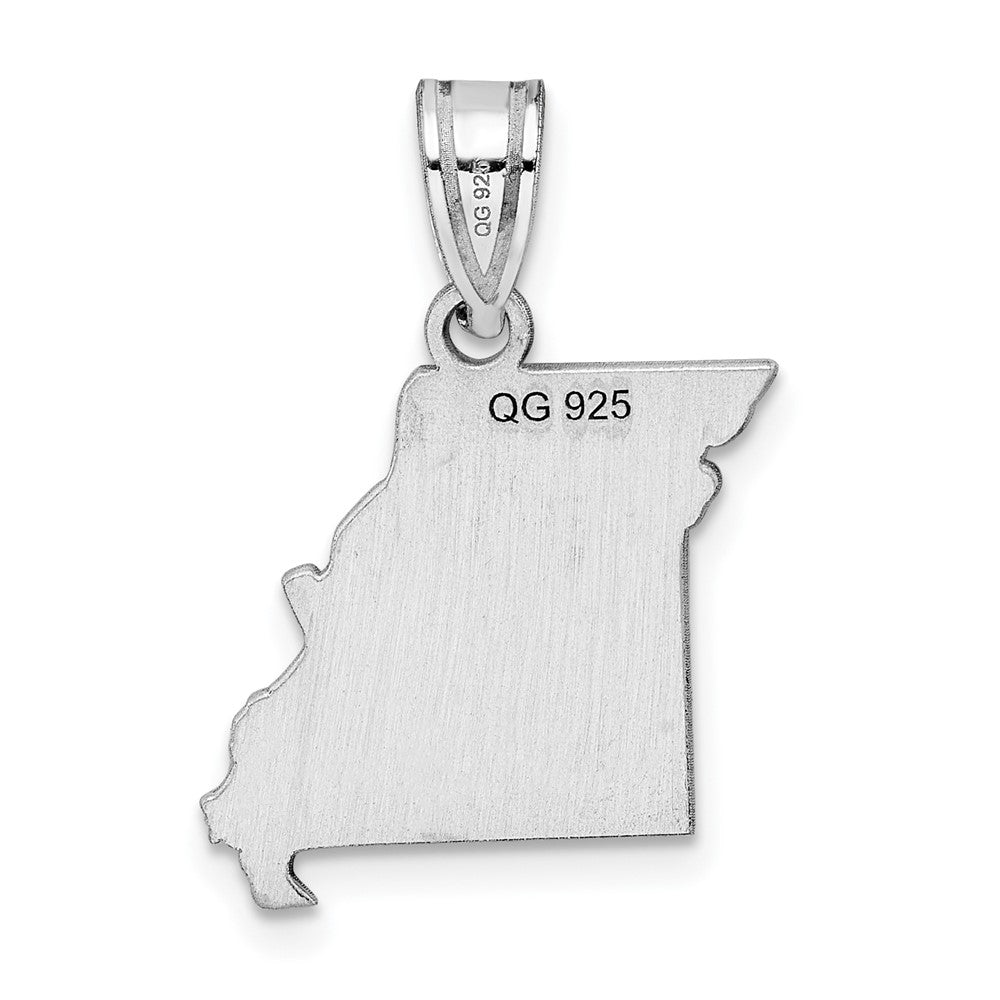 14K White Gold 14Kw Missouri State Pendant