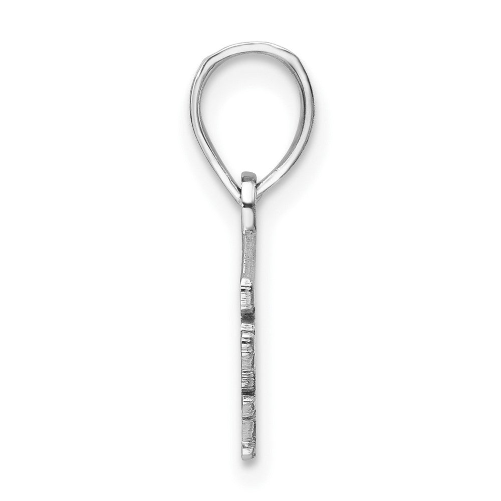 Sterling Silver Silver/Rhodium Plated North Carolina State Pendant
