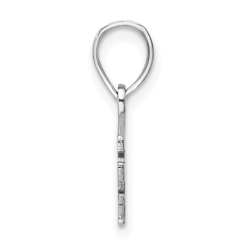 Sterling Silver Silver/Rhodium Plated North Carolina State Pendant