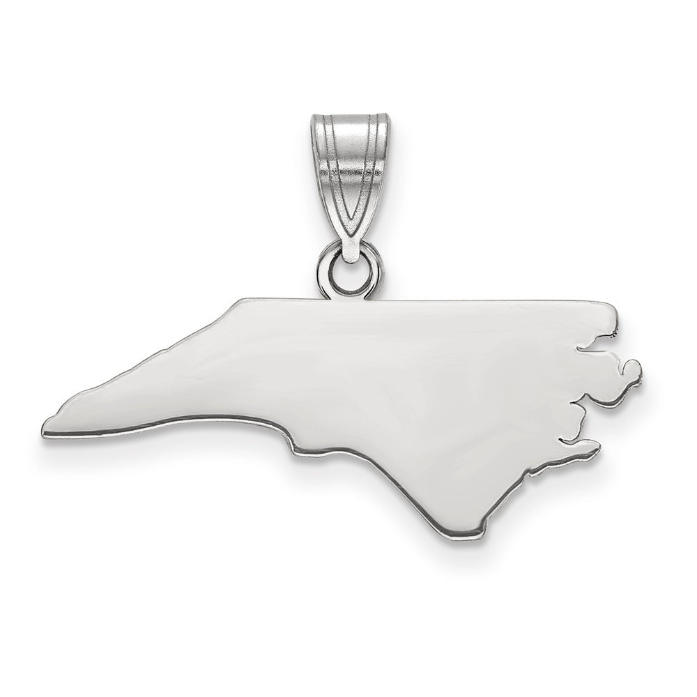 14k White Gold 14KW North Carolina State Pendant