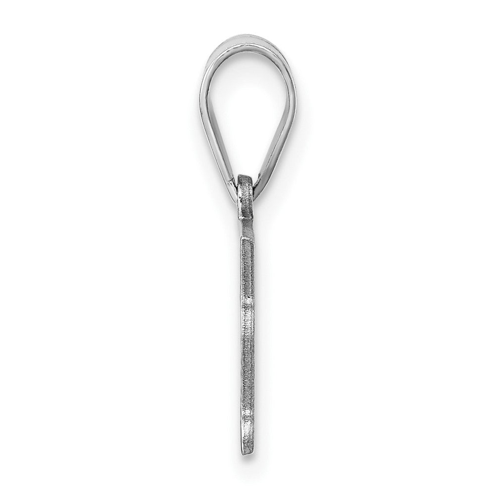 Sterling Silver Silver/Rhodium Plated North Dakota State Pendant