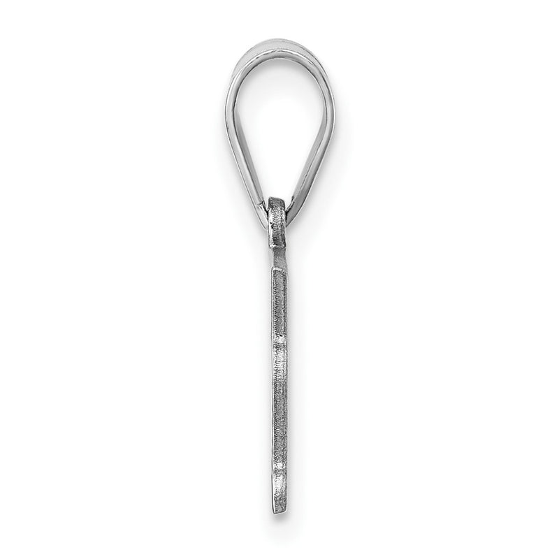 Sterling Silver Silver/Rhodium Plated North Dakota State Pendant