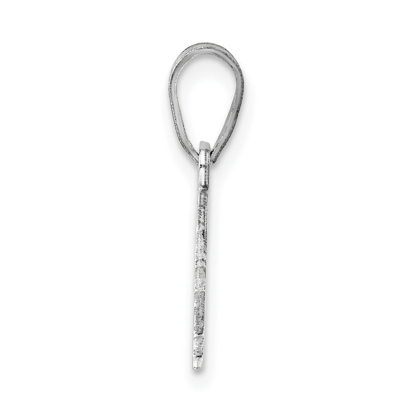 Sterling Silver Silver/Rhodium Plated Nebraska State Pendant