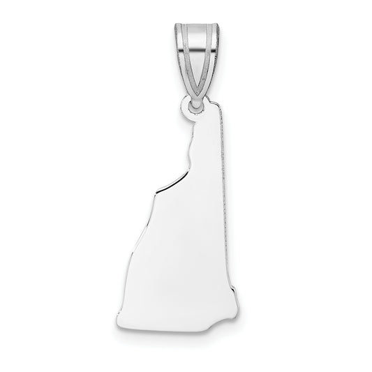 14K White Gold 14Kw New Hampshire State Pendant