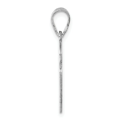 14K White Gold 14Kw New Jersey State Pendant