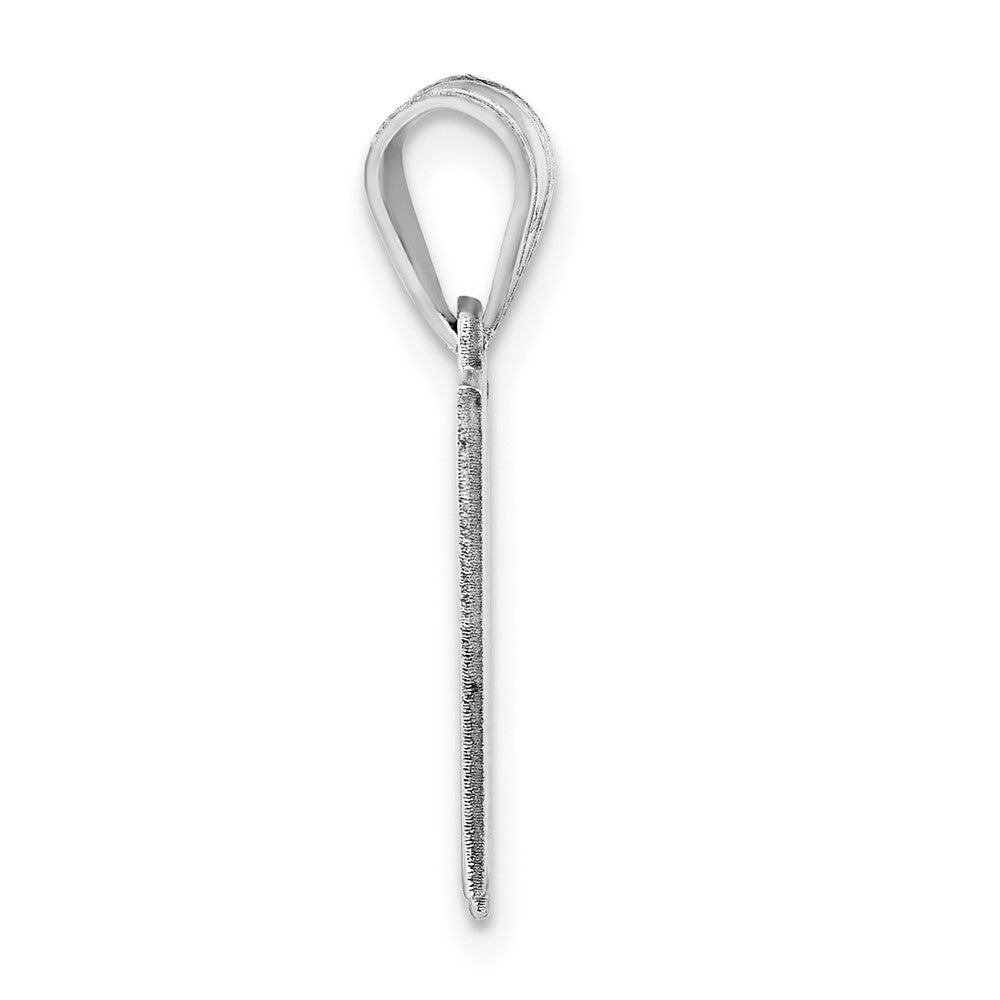 Sterling Silver Silver/Rhodium Plated New Mexico State Pendant