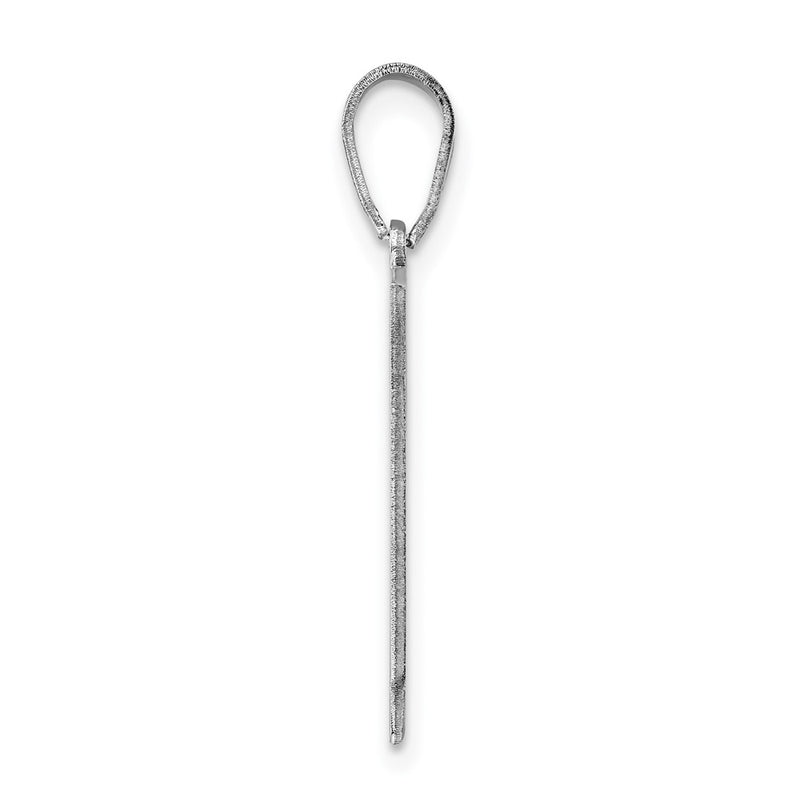 Sterling Silver Silver/Rhodium Plated Nevada State Pendant