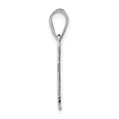 Sterling Silver Silver/Rhodium Plated New York State Pendant