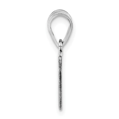 Sterling Silver Silver/Rhodium Plated Oklahoma State Pendant