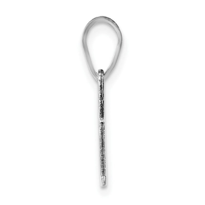 Sterling Silver Silver/Rhodium Plated Oregon State Pendant